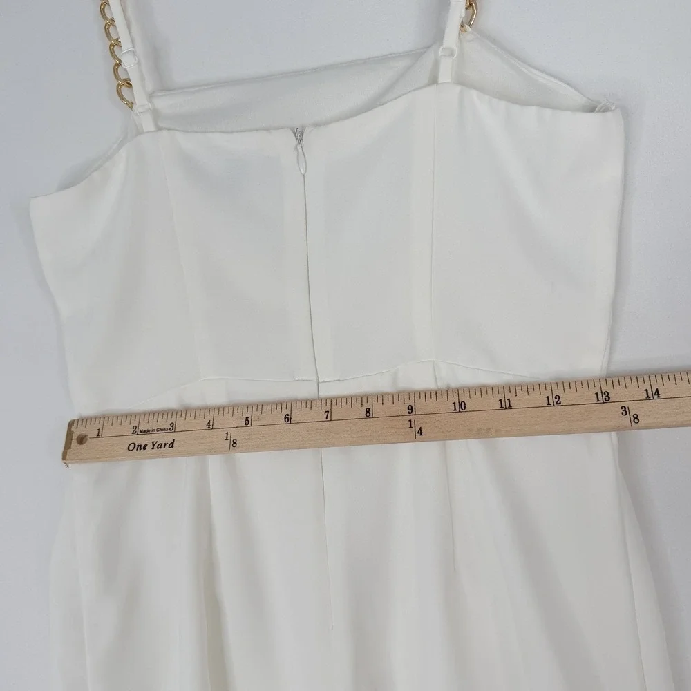 LULUS Cheers To Chic Light Orange Notched Sleeveless Skort Romper Size SMALL